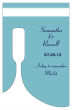 Customized Classic Small Bottom's Up Rectangle Wine Wedding Label
